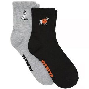 Victoria's Secret PINK Pack of 2 Quarter Socks Halloween Pumpkin Dog NWT